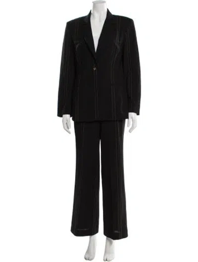 Pre-owned Versace Vintage Late 1990's - Early 2000's Pantsuit In Black