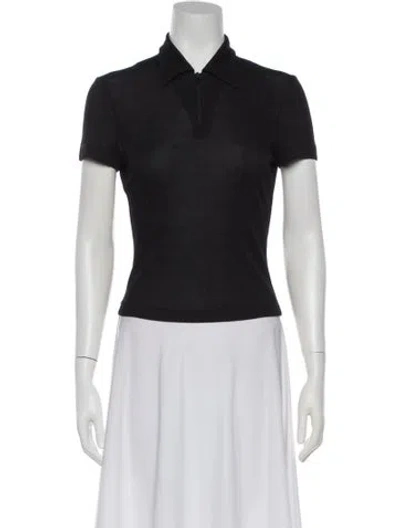 Pre-owned Versace Vintage Late 1990's - Early 2000's Polo In Black