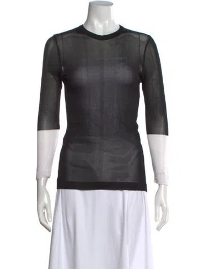 Pre-owned Versace Vintage Late 1990's - Early 2000's Top In Black/white