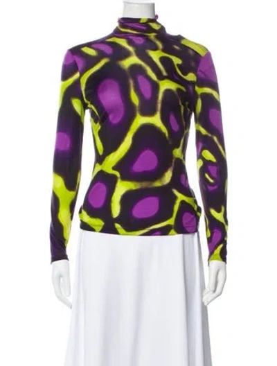 Pre-owned Versace Vintage Late 1990's - Early 2000's Top In Purple