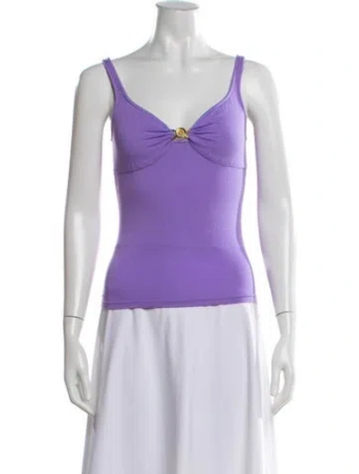 Pre-owned Versace Vintage Late 2000's - Early 2010's Top In Purple