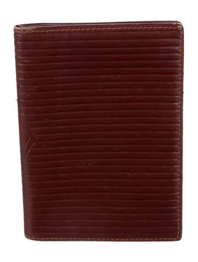 Pre-owned Versace Vintage Leather Wallet In Brown