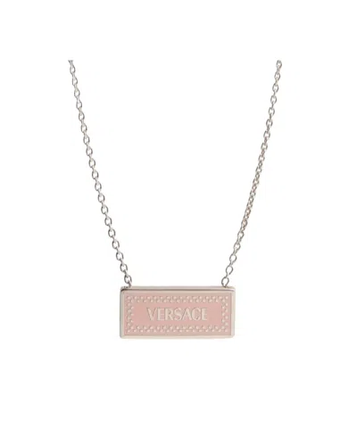 Versace Vintage Logo Necklace In Pink