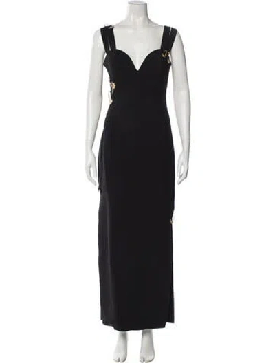 Pre-owned Versace Vintage Long Dress In Black