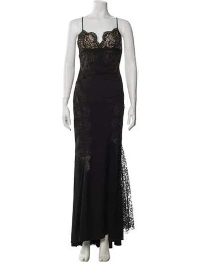 Pre-owned Versace Vintage Long Dress In Black