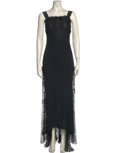 Pre-owned Versace Vintage Long Dress In Black