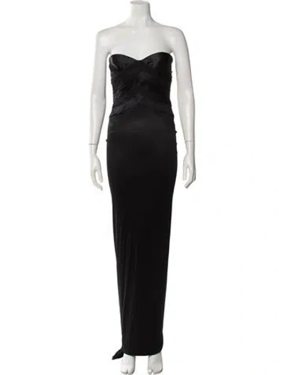 Pre-owned Versace Vintage Long Dress In Black