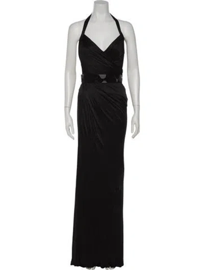 Pre-owned Versace Vintage Long Dress In Black