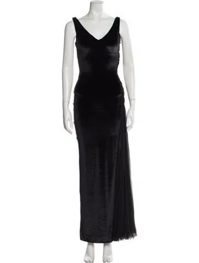Pre-owned Versace Vintage Long Dress In Black