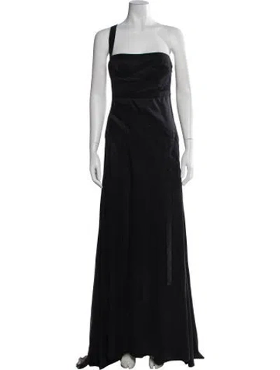 Pre-owned Versace Vintage Long Dress In Black