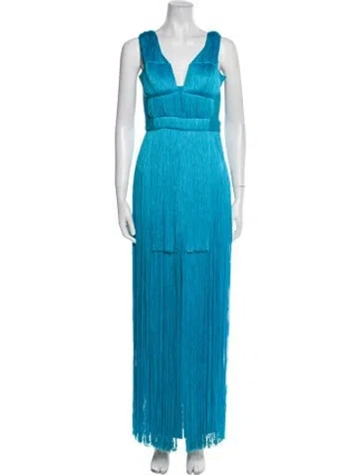 Pre-owned Versace Vintage Long Dress In Blue