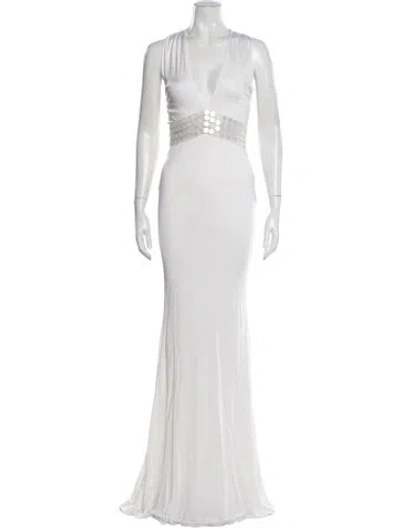 Pre-owned Versace Vintage Long Dress In Neutral