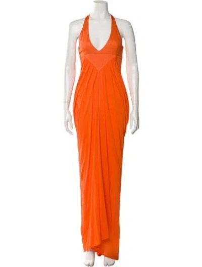 Pre-owned Versace Vintage Long Dress In Orange