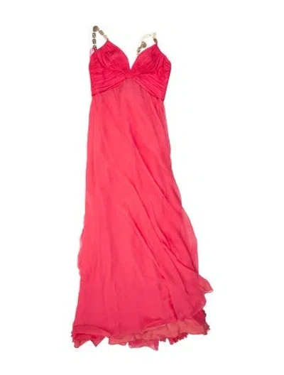 Pre-owned Versace Vintage Long Dress In Orange
