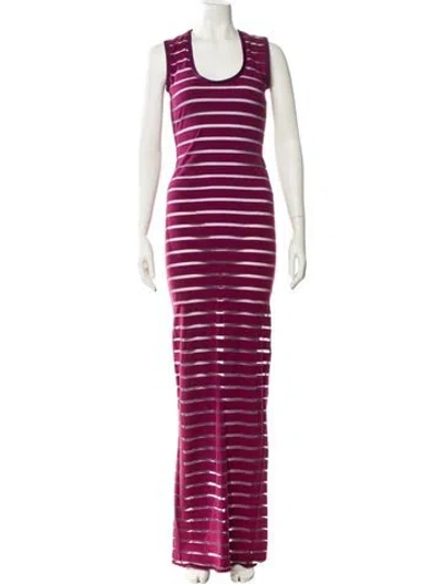 Pre-owned Versace Vintage Long Dress In Purple