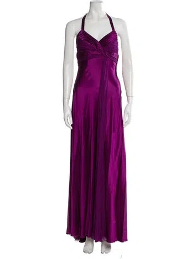Pre-owned Versace Vintage Long Dress In Purple