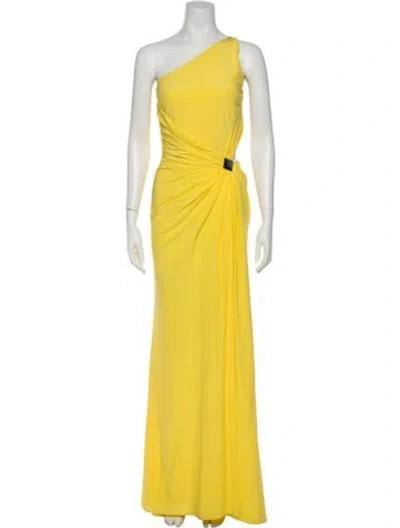 Pre-owned Versace Vintage Long Dress In Yellow