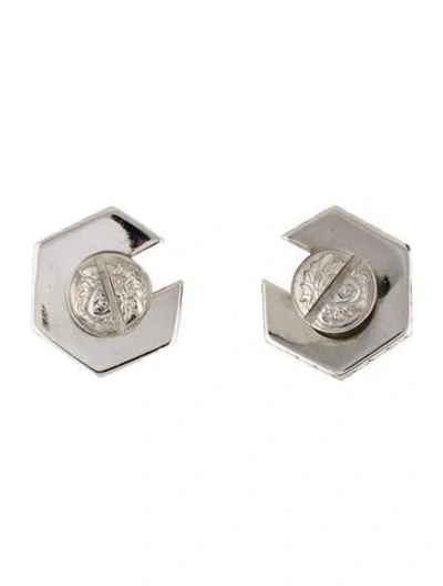 Pre-owned Versace Vintage Medusa Clip-on Earrings In Multi