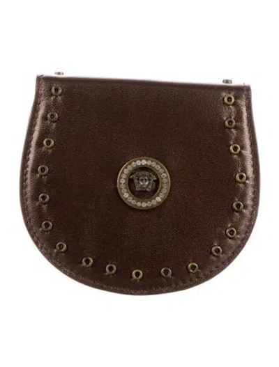 Pre-owned Versace Vintage Medusa Insignia Coin Pouch