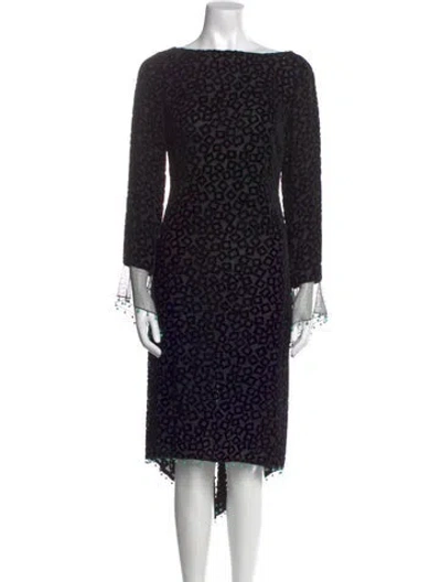 Pre-owned Versace Vintage Midi Length Dress In Black