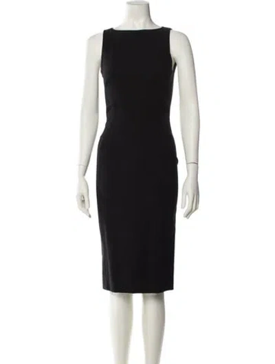 Pre-owned Versace Vintage Midi Length Dress In Black