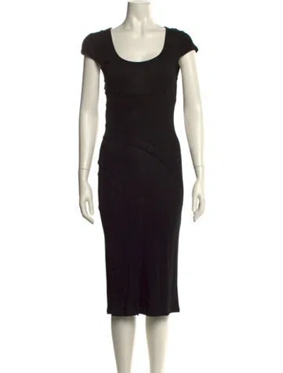 Pre-owned Versace Vintage Midi Length Dress In Black