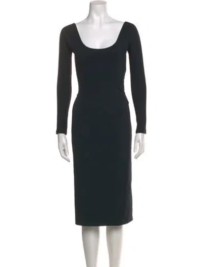 Pre-owned Versace Vintage Midi Length Dress In Black