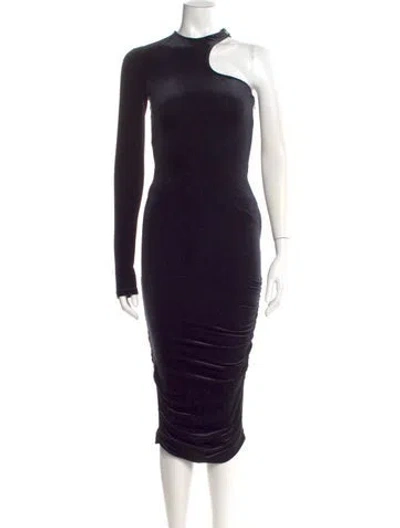 Pre-owned Versace Vintage Midi Length Dress In Black