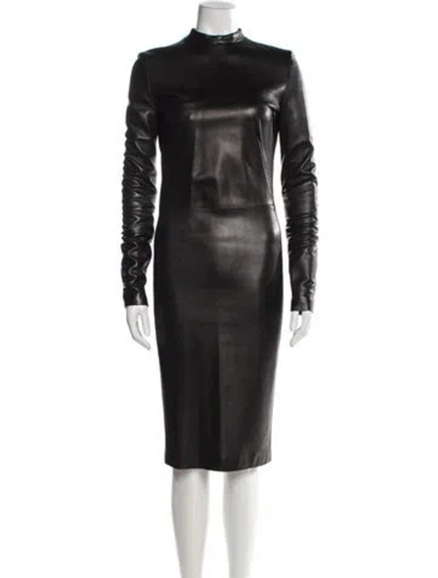 Pre-owned Versace Vintage Midi Length Dress In Black