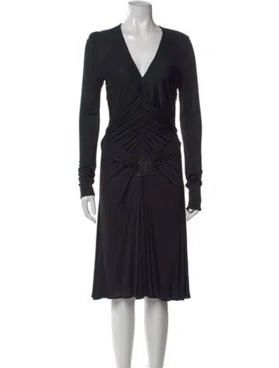 Pre-owned Versace Vintage Midi Length Dress In Black