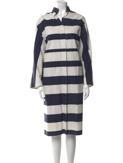 Pre-owned Versace Vintage Midi Length Dress In Blue