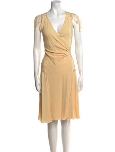 Pre-owned Versace Vintage Midi Length Dress In Neutral