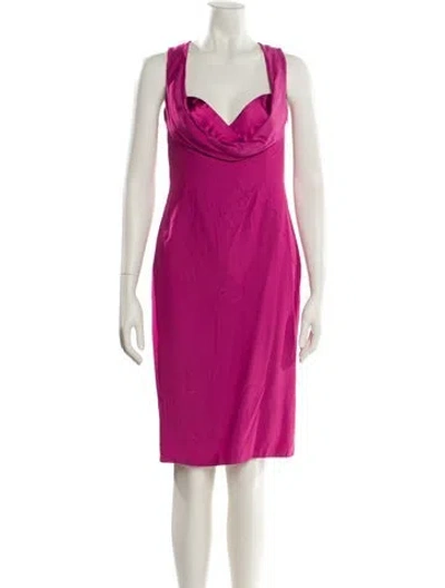 Pre-owned Versace Vintage Midi Length Dress In Pink