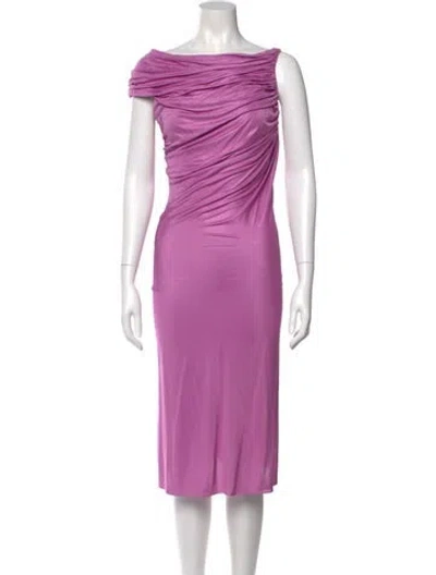 Pre-owned Versace Vintage Midi Length Dress In Pink