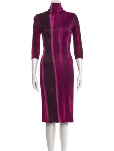 Pre-owned Versace Vintage Midi Length Dress In Purple
