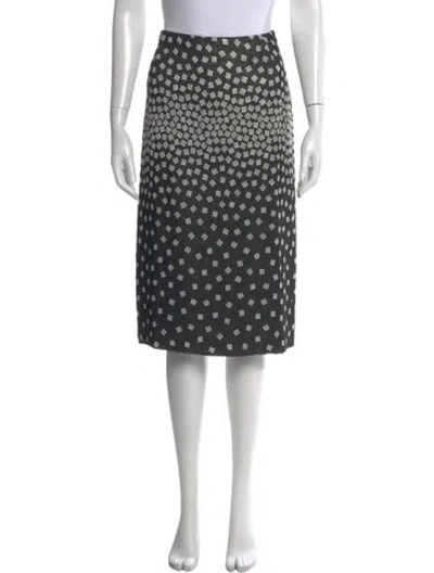 Pre-owned Versace Vintage Midi Length Skirt In Black