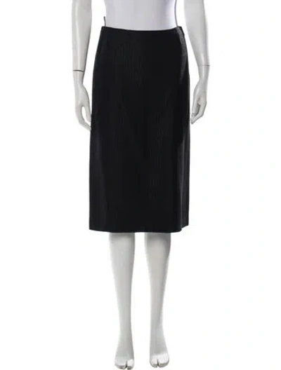 Pre-owned Versace Vintage Midi Length Skirt In Black