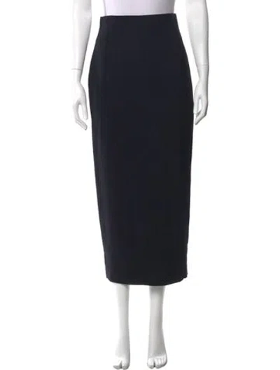 Pre-owned Versace Vintage Midi Length Skirt In Black