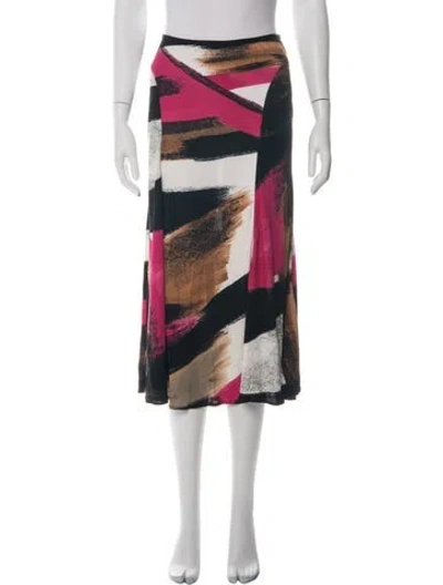 Pre-owned Versace Vintage Midi Length Skirt In Black