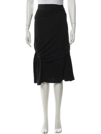Pre-owned Versace Vintage Midi Length Skirt In Black