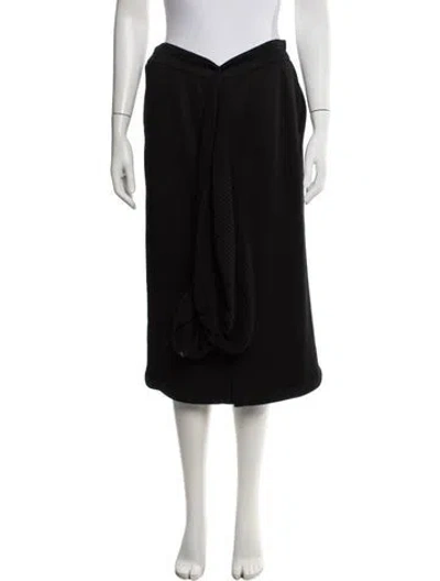 Pre-owned Versace Vintage Midi Length Skirt In Black