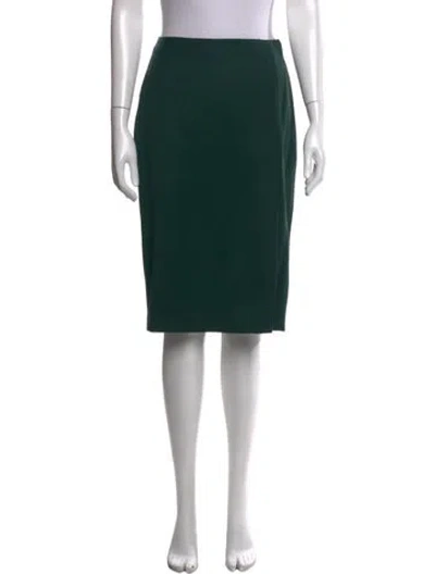Pre-owned Versace Vintage Midi Length Skirt In Green