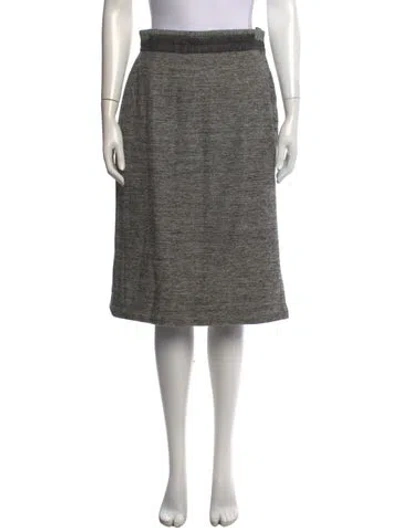 Pre-owned Versace Vintage Midi Length Skirt In Grey
