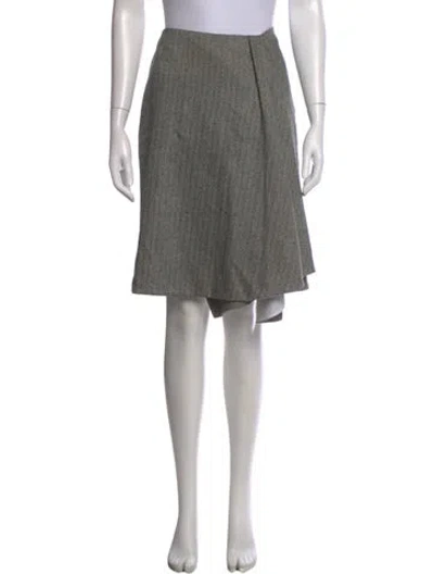Pre-owned Versace Vintage Midi Length Skirt In Grey