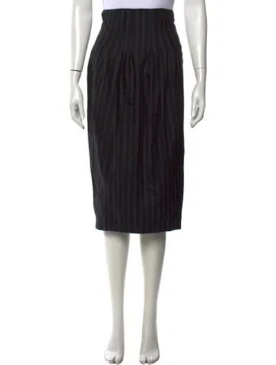 Pre-owned Versace Vintage Midi Length Skirt In Grey