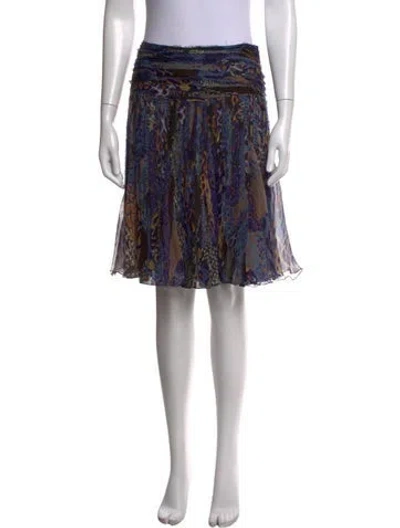 Pre-owned Versace Vintage Midi Length Skirt In Multicolor