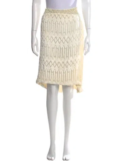 Pre-owned Versace Vintage Midi Length Skirt In Neutral