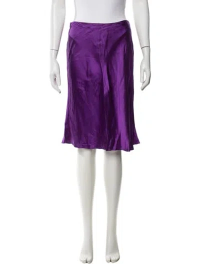 Pre-owned Versace Vintage Midi Length Skirt In Purple
