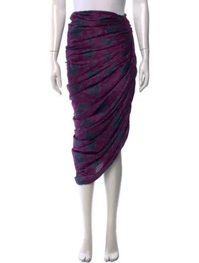 Pre-owned Versace Vintage Midi Length Skirt In Purple