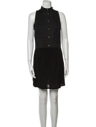 Pre-owned Versace Vintage Mini Dress In Black